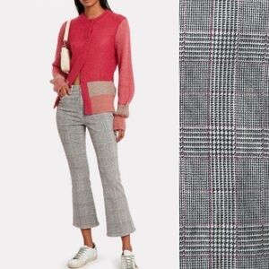 Frame Le Crop Mini Boot Pant in Washed Plaid Size 29